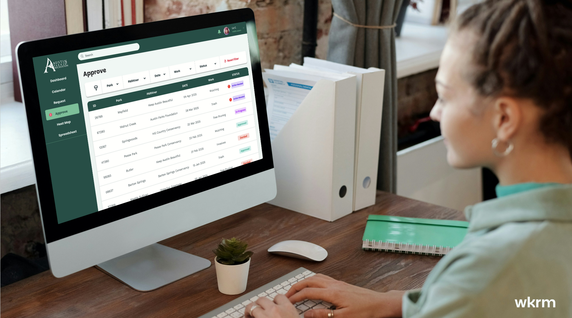 PARD + wkrm dashboard mockup
