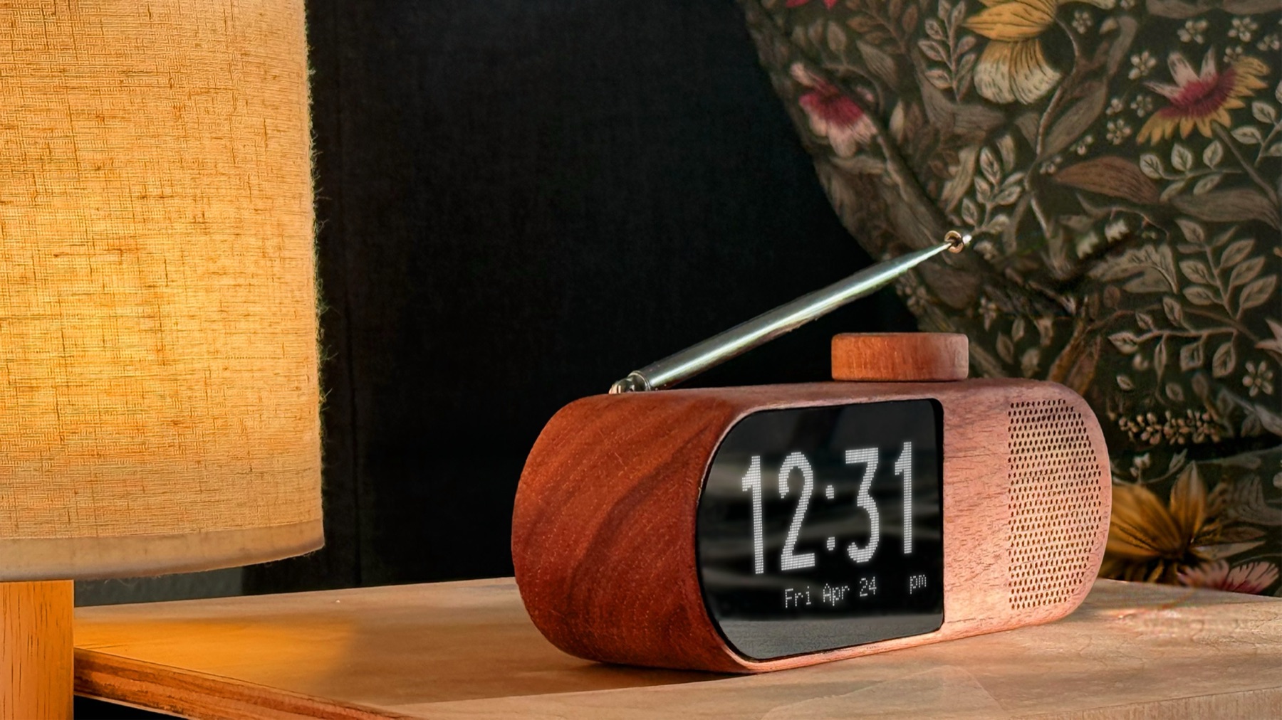 DAWN in context on a nightstand, with its intended audience